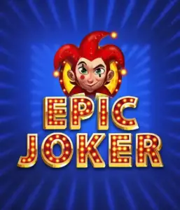 Experience the vibrant world of Epic Joker slot by Relax Gaming, showcasing a playful joker with a bright red hairstyle amid a luminous blue background. This graphic captures the joy and humor of classic slots, great for fans of classic casino aesthetics, delivering a charming gaming experience.