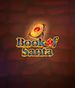 Experience the joyous spirit with the Book of Santa game by Endorphina, highlighting an ornate golden book emblazoned with Santa's iconic seal. This image captures the warmth and excitement of Christmas, set against a warm red background. Ideal for players looking to get into the holiday spirit, offering a delightful gaming experience. 